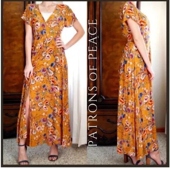 Patrons of Peace Floral Maxi Dress Size S - Picture 1 of 9